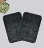 Grey Microfiber 15X23 Inches Anti-Skid Bath Mat Set Of 2