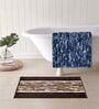 Multicolor Microfiber 15X23 Inches Anti-Skid Bath Mat Set Of 2