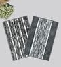Green Microfiber 15X23 Inches Anti-Skid Bath Mat Set Of 2