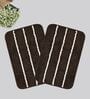 Brown Microfiber 15X23 Inches Anti-Skid Bath Mat Set Of 2