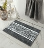 Red And Grey Microfiber 15X23 Inches Anti-Skid Bath Mat Set Of 2