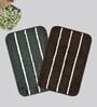 Multicolor Microfiber 15X23 Inches Anti-Skid Bath Mat Set Of 2