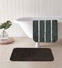 Multicolor Microfiber 15X23 Inches Anti-Skid Bath Mat Set Of 2