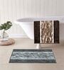 Multicolor Microfiber 15X23 Inches Anti-Skid Bath Mat Set Of 2