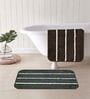 Multicolor Microfiber 15X23 Inches Anti-Skid Bath Mat Set Of 2