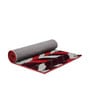 Red And Maroon Microfiber 55 x 22 Inches Machine Made Floor Runner