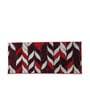 Red And Maroon Microfiber 55 x 22 Inches Machine Made Floor Runner