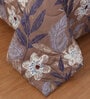 Brown & White Floral Reversible 180 GSM Double Bed AC All Season Comforter