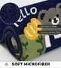 Multicolor Hello Microfibre 24X16 Inches Anti-Skid Bath Mat