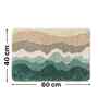 Multicolor Abstract Microfibre 24X16 Inches Anti-Skid Bath Mat