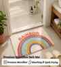Multicolor Rainbow Microfibre 24X16 Inches Anti-Skid Bath Mat