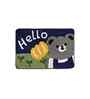 Multicolor Hello Microfibre 24X16 Inches Anti-Skid Bath Mat