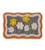 Multicolor Floral Microfibre 24X16 Inches Anti-Skid Bath Mat