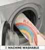 Multicolor Rainbow Microfibre 24X16 Inches Anti-Skid Bath Mat