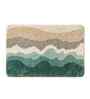 Multicolor Abstract Microfibre 24X16 Inches Anti-Skid Bath Mat