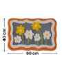 Multicolor Floral Microfibre 24X16 Inches Anti-Skid Bath Mat