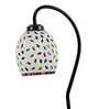 Multicolor Mosaic Glass Curvy Table Lamp with Iron Base