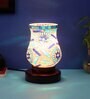 Multicolor Mosaic glass Table lamp with wood Base 