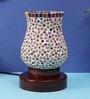 Multicolor Mosaic glass Table lamp with wood Base
