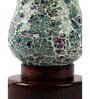 Multicolor Mosaic glass Table lamp with wood Base 