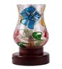 Multicolor Mosaic glass Table lamp with wood Base 