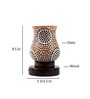 Multicolor Mosaic glass Table lamp with wood Base 