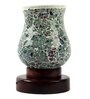 Multicolor Mosaic glass Table lamp with wood Base 