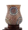 Multicolor Mosaic glass Table lamp with wood Base 