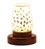 Multicolor Mosaic glass Table lamp with wood Base 