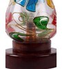 Multicolor Mosaic glass Table lamp with wood Base 