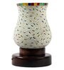 Multicolor Mosaic glass Table lamp with wood Base