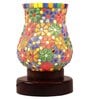Multicolor Mosaic glass Table lamp with wood Base