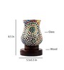 Multicolor Mosaic glass Table lamp with wood Base 
