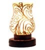 Multicolor Mosaic glass Table lamp with wood Base