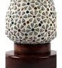 Multicolor Mosaic glass Table lamp with wood Base