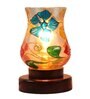 Multicolor Mosaic glass Table lamp with wood Base 