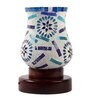 Multicolor Mosaic glass Table lamp with wood Base 