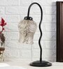 Multicolor Mosaic Glass Zig Zag Curvy Table Lamp with Iron Base