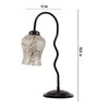 Multicolor Mosaic Glass Zig Zag Curvy Table Lamp with Iron Base