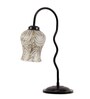 Multicolor Mosaic Glass Zig Zag Curvy Table Lamp with Iron Base