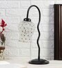 Multicolor Mosaic Glass Zig Zag Curvy Table lamp with Iron Base