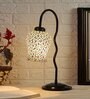 Multicolor Mosaic Glass Zig Zag Curvy Table lamp with Iron Base