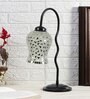 Multicolor Mosaic Glass Zig Zag Curvy Table Lamp with Iron Base