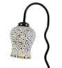 Multicolor Mosaic Glass Zig Zag Curvy Table Lamp with Iron Base