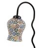 Multicolor Mosaic Glass Zig Zag Curvy Table Lamp with Iron Base