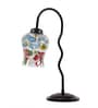 Multicolor Mosaic Glass Zig Zag Curvy Table Lamp with Iron Base
