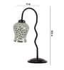 Multicolor Mosaic Glass Zig Zag Curvy Table Lamp with Iron Base