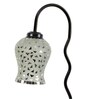 Multicolor Mosaic Glass Zig Zag Curvy Table Lamp with Iron Base