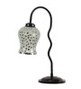 Multicolor Mosaic Glass Zig Zag Curvy Table Lamp with Iron Base
