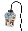Multicolor Mosaic Glass Zig Zag Curvy Table Lamp with Iron Base